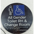 Personalizirani LED metalni pozadinski braille WC signala